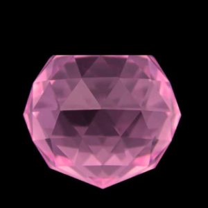 30 MM Kristal Pembe Kesik Top 10 Adet