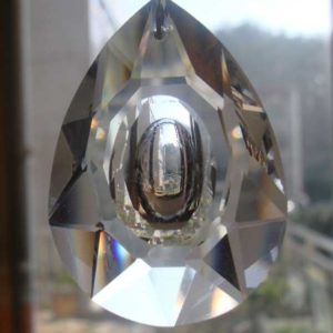 50x33 MM Şeffaf Kristal Göz Avize Taşı 10 Adet