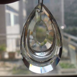 50x30 MM Şeffaf Kristal Hilal Avize Taşı 10 Adet